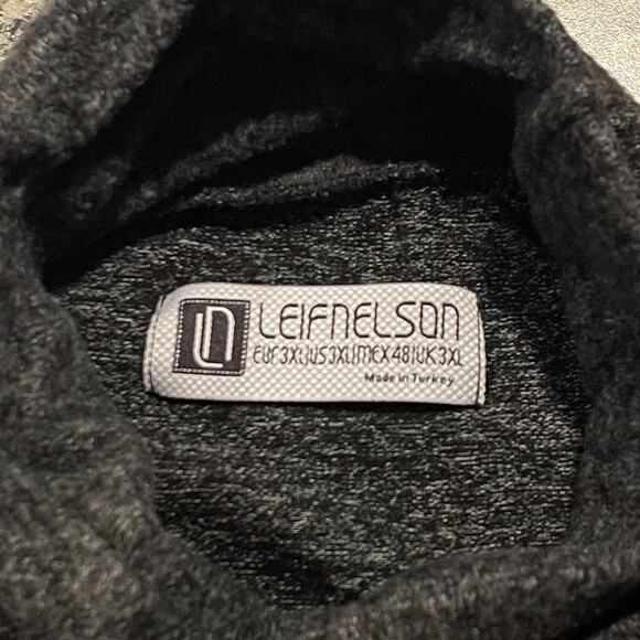 Leif Nelson Sweater Turtleneck Minimalist Cozy Casual Cottage Neutral Gray XL - Picture 3 of 7